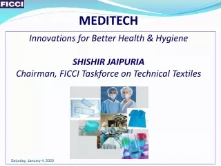 MEDITECH Innovations for Better Health &amp; Hygiene SHISHIR JAIPURIA