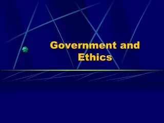 Government and Ethics