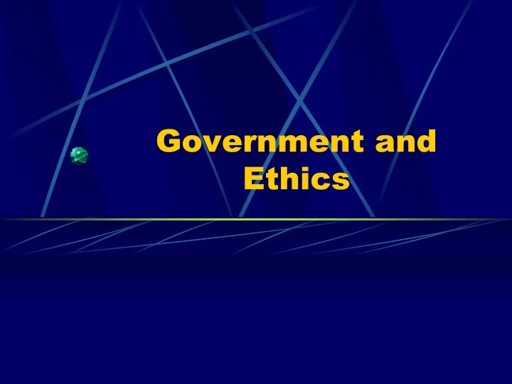 government and ethics