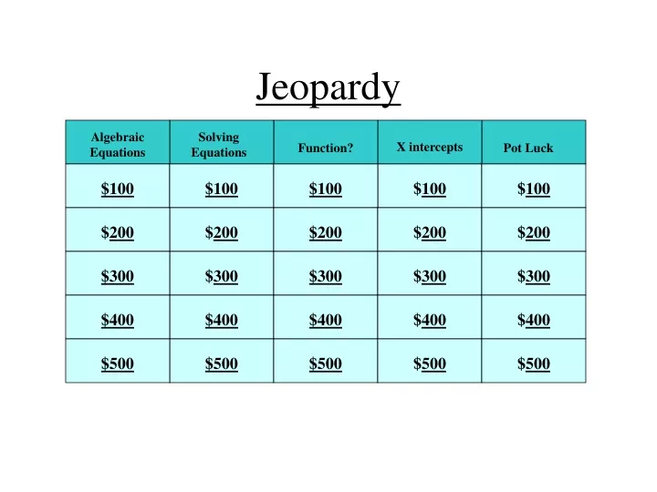 jeopardy