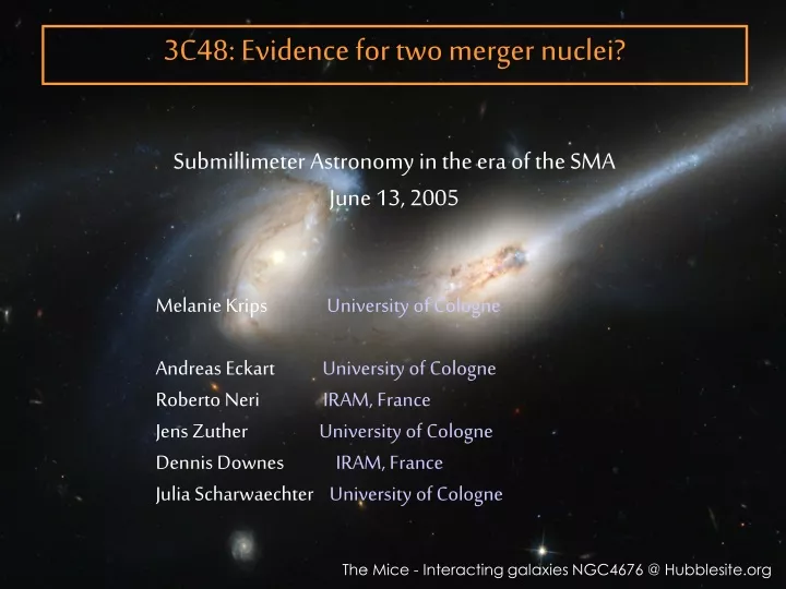 3c48 evidence for two merger nuclei