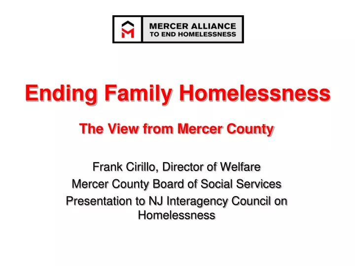 ending family homelessness
