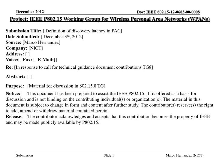 project ieee p802 15 working group for wireless