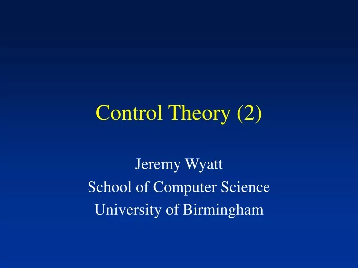 control theory 2