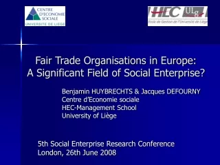 Fair Trade Organisations in Europe:  A Significant Field of Social Enterprise?