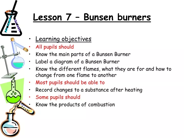lesson 7 bunsen burners