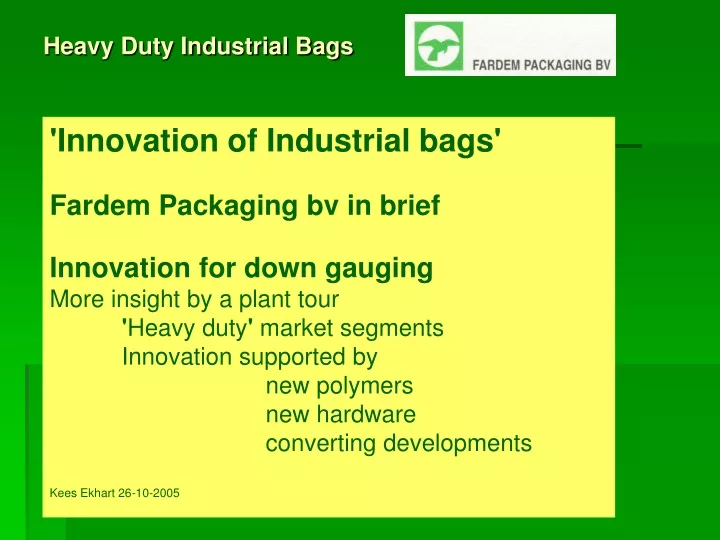 heavy duty industrial bags