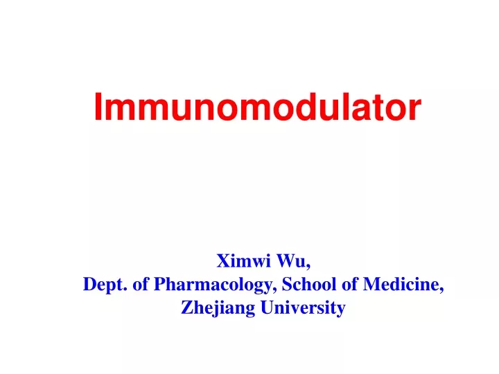 immunomodulator