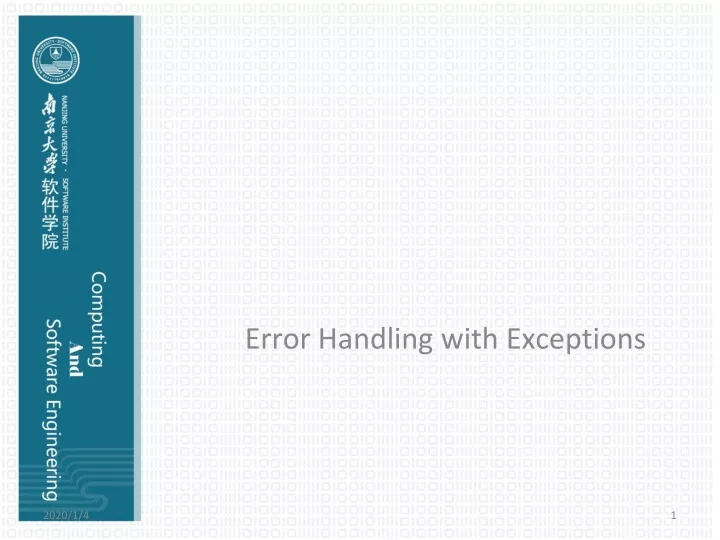 error handling with exceptions