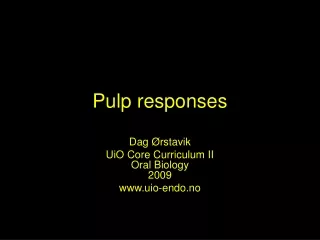 Pulp responses