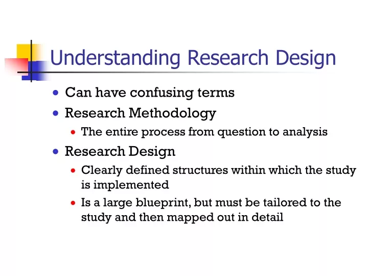 understanding research design