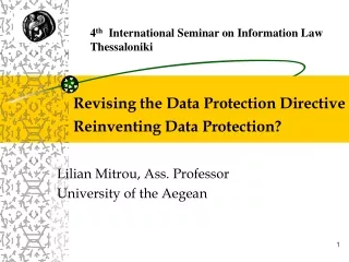 revising the data protection directive reinventing data protection