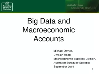 Big Data and  Macroeconomic Accounts