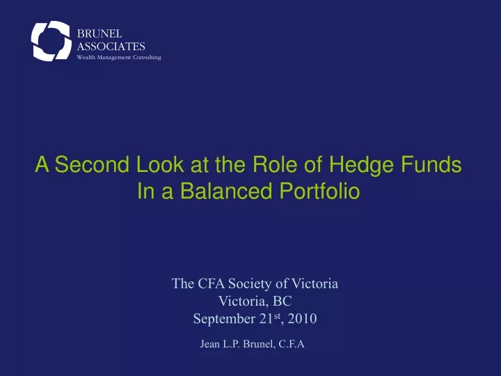 a second look at the role of hedge funds