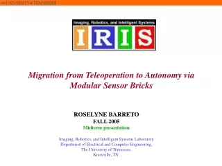 Migration from Teleoperation to Autonomy via Modular Sensor Bricks