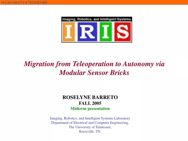 migration from teleoperation to autonomy