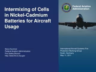 Intermixing of Cells in Nickel-Cadmium Batteries for Aircraft Usage