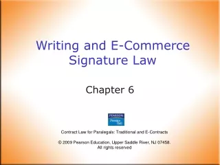 Writing and E-Commerce Signature Law