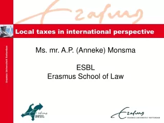 Local taxes in international perspective