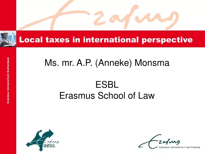 local taxes in international perspective