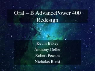 Oral – B AdvancePower 400 Redesign