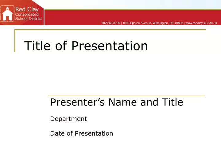 title of presentation