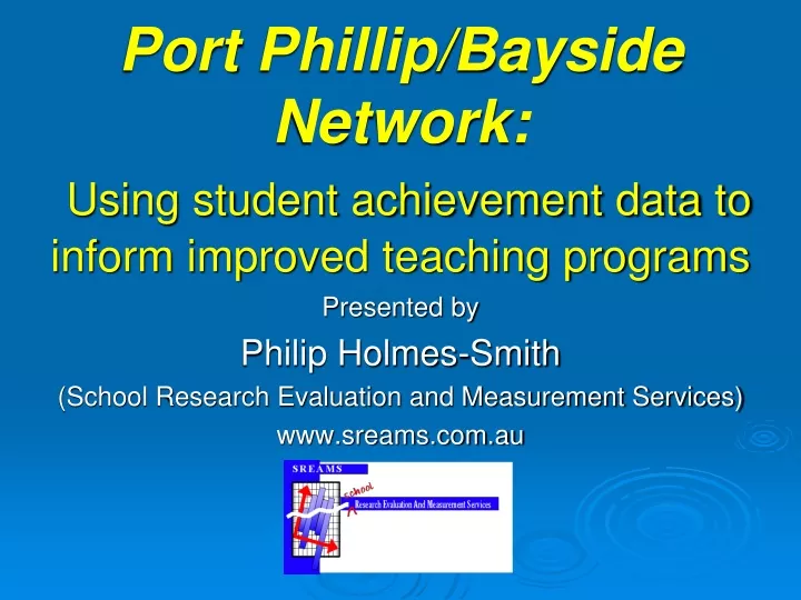port phillip bayside network using student achievement data to inform improved teaching programs