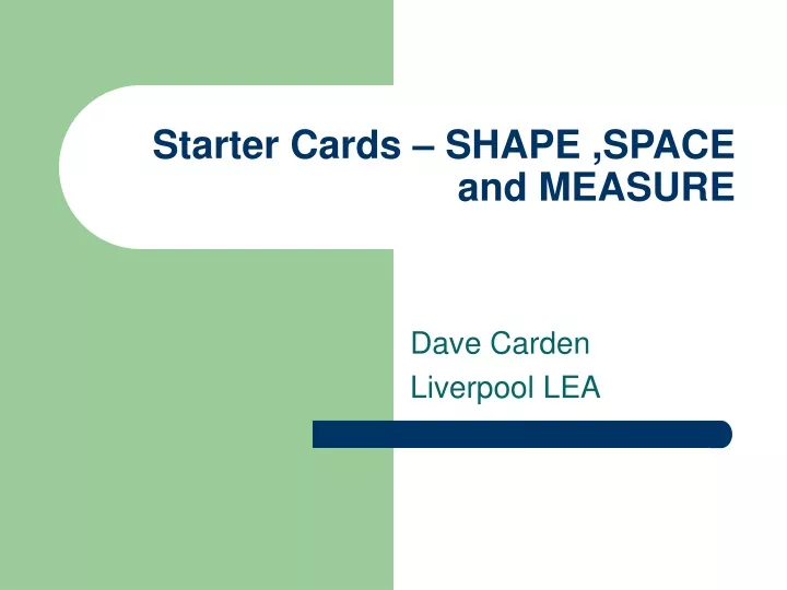 starter cards shape space and measure