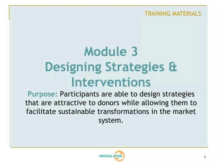 module 3 designing strategies interventions