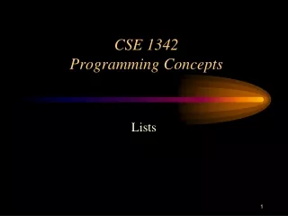 CSE 1342  Programming Concepts