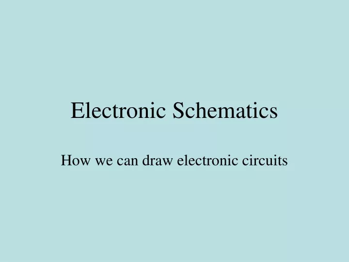 electronic schematics