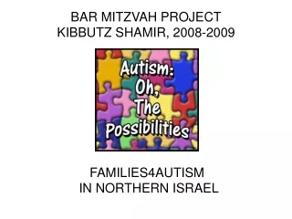 BAR MITZVAH PROJECT KIBBUTZ SHAMIR, 2008-2009