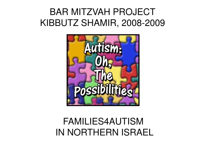 bar mitzvah project kibbutz shamir 2008 2009