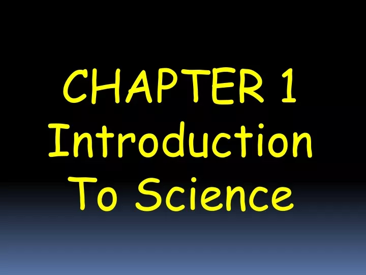 chapter 1 introduction to science