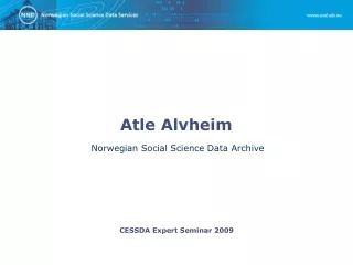 Norwegian Social Science Data Archive