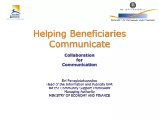 Helping Beneficiaries Communicate Collaboration  for  Communication