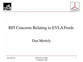 RFI Concerns Relating to EVLA Feeds