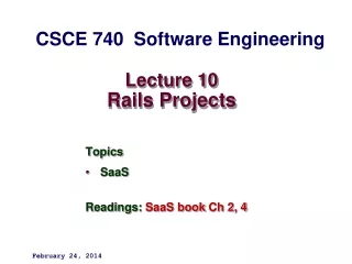 Lecture 10 Rails Projects