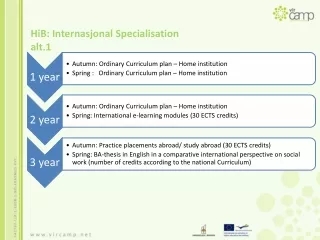 HiB : Internasjonal  Specialisation alt.1