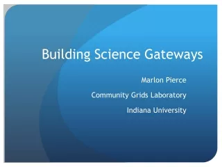 Building Science Gateways