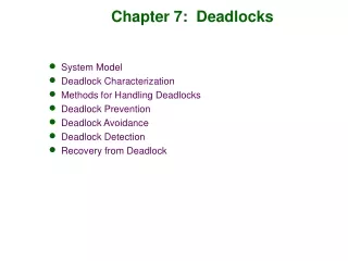 Chapter  7 :  Deadlocks