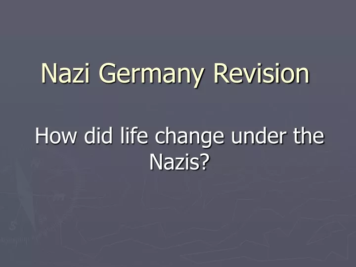 nazi germany revision
