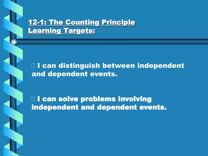 12 1 the counting principle learning targets