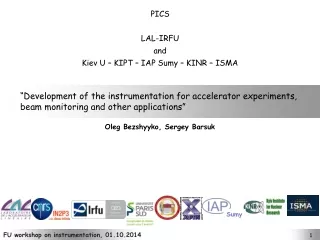 “Development of the instrumentation for accelerator experiments,