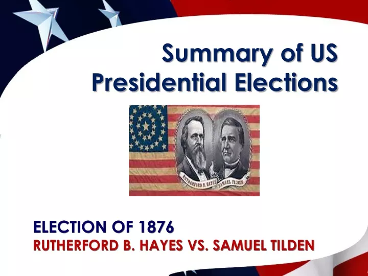 election of 1876 rutherford b hayes vs samuel tilden