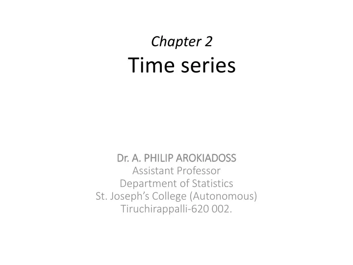 chapter 2 time series