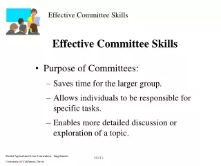 Effective Committee Skills