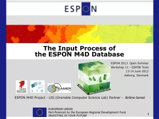 The Input Process of  the ESPON M4D Database