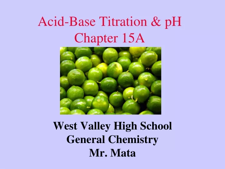 acid base titration ph chapter 15a