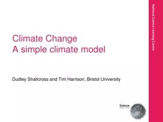 Climate Change A simple climate model